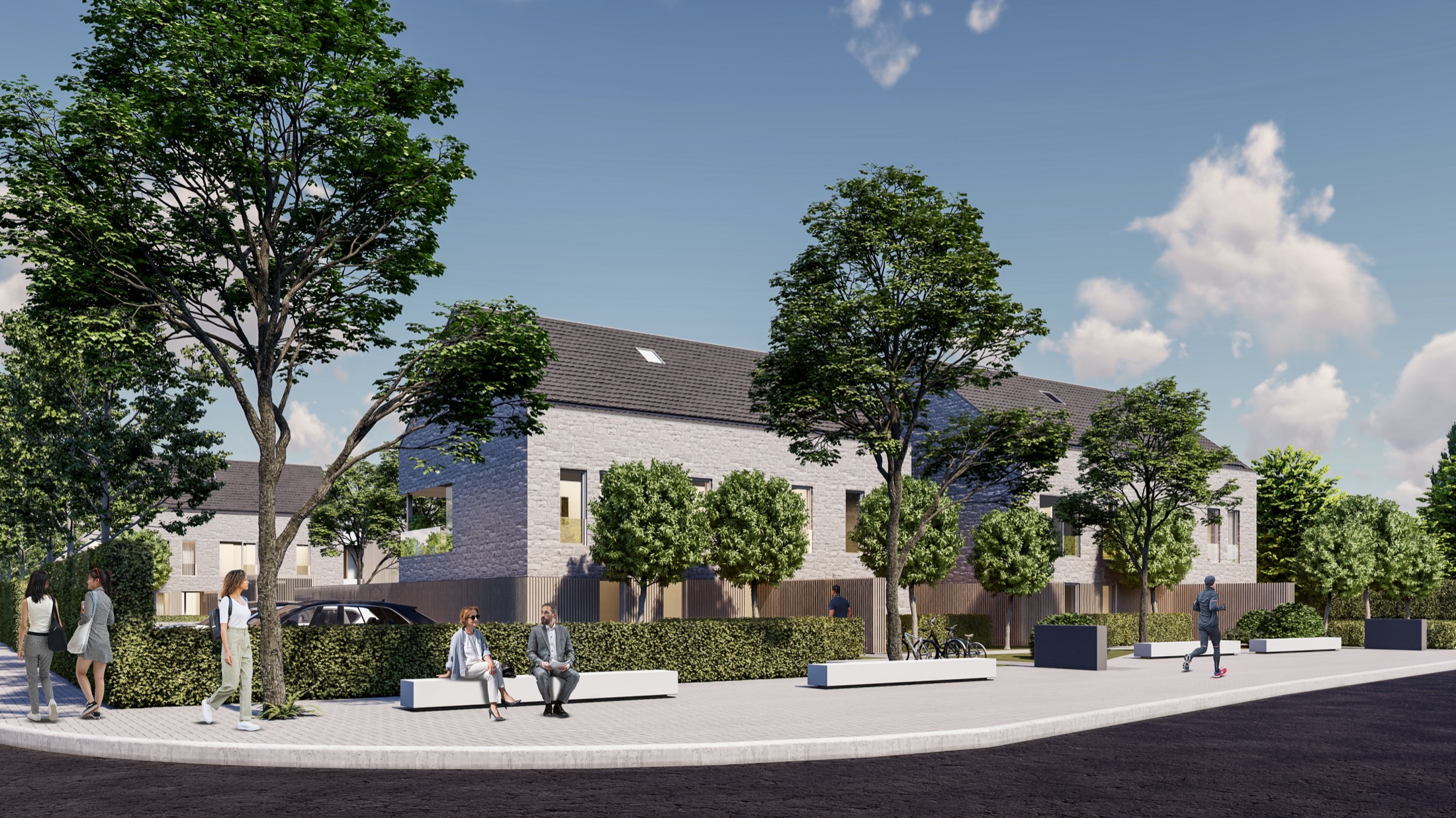 La résidence côté rue, espaces partagés